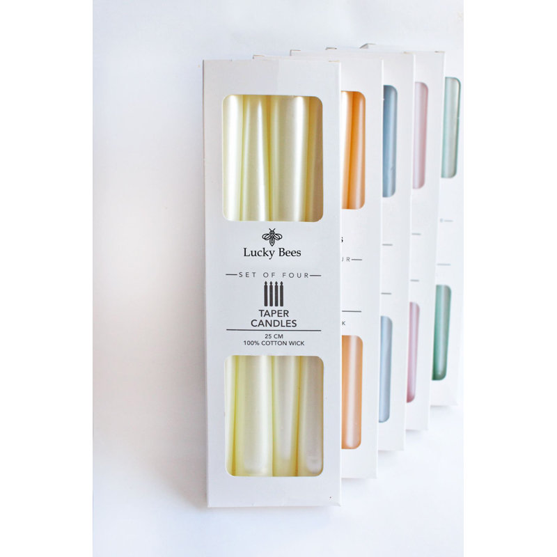 Ensemble de bougies, 4, Jaune clair