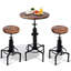 Ensemble de table de bar 3 pièces (32,3 po à 36,2 po) et 2 tabourets de bar (23,6 po à 29,5 po) pour la cuisine au pub-537804153