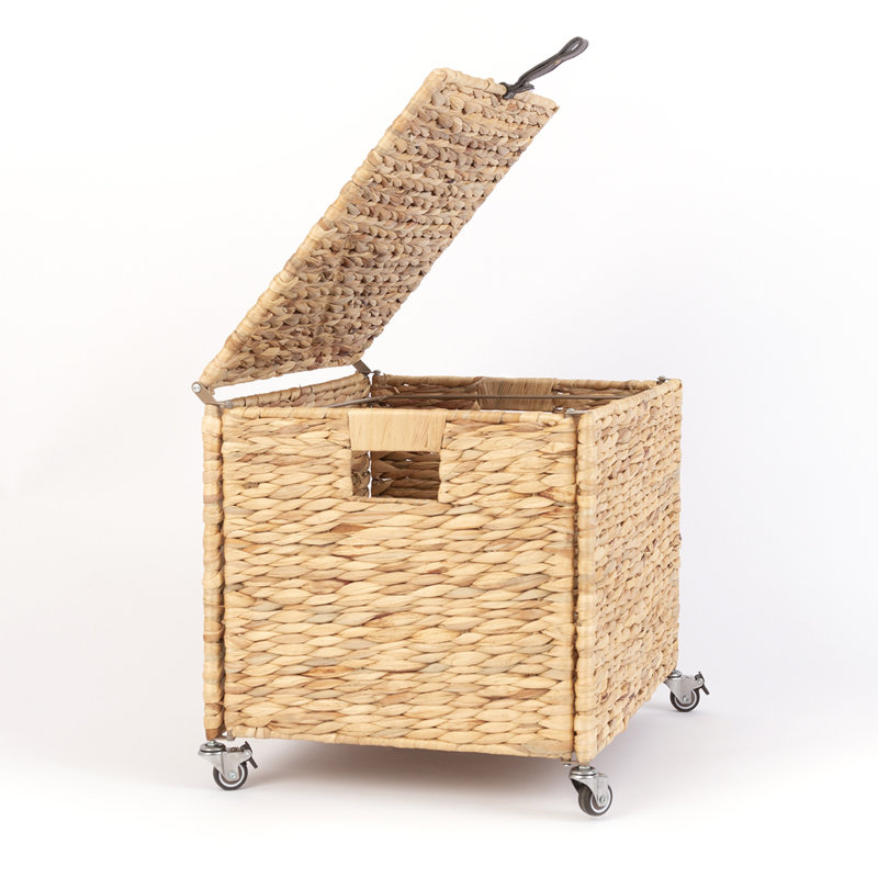 Boîte pour dossiers en osier naturel