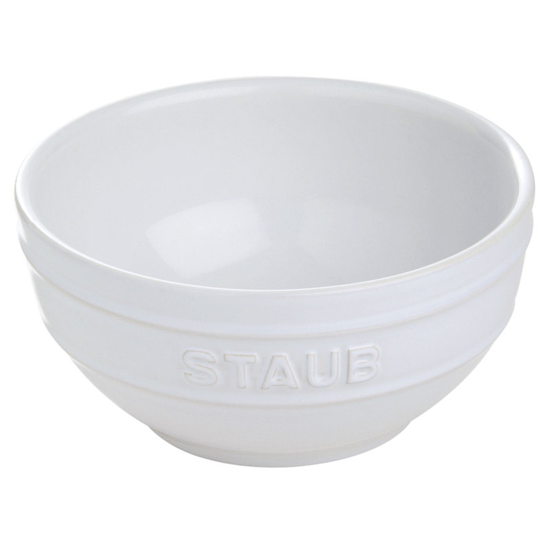 Staub Ceramic 6.73-inch Large Mixing Bowl, 4.5-inch, White