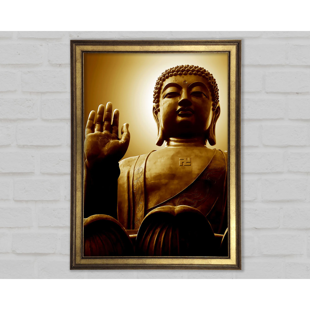 Sepia Buddha Statue - Druck