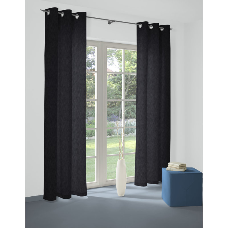 Garrity Cotton Blend Room Darkening Curtain Single Panel, 180cm H x 142cm W