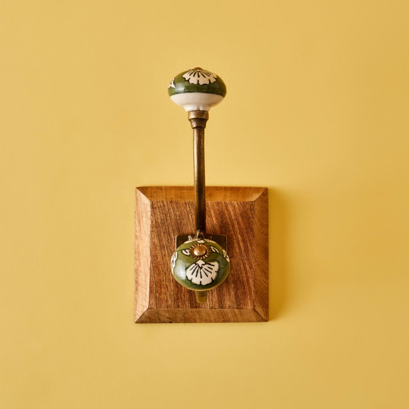 Alice  Mango Hook With Ceramic Knob