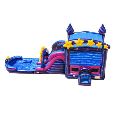 Jeu gonflable et toboggan gonflable JumpOrange Galaxy de qualité commerciale (avec piscine et souffleur)