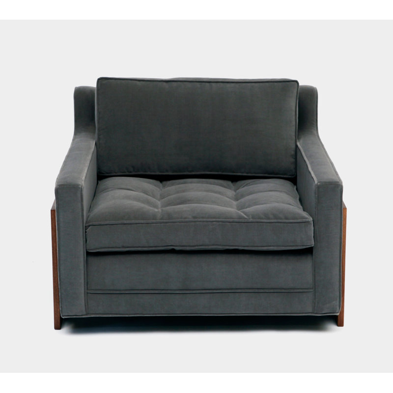 Tufted Armchair, Flannel