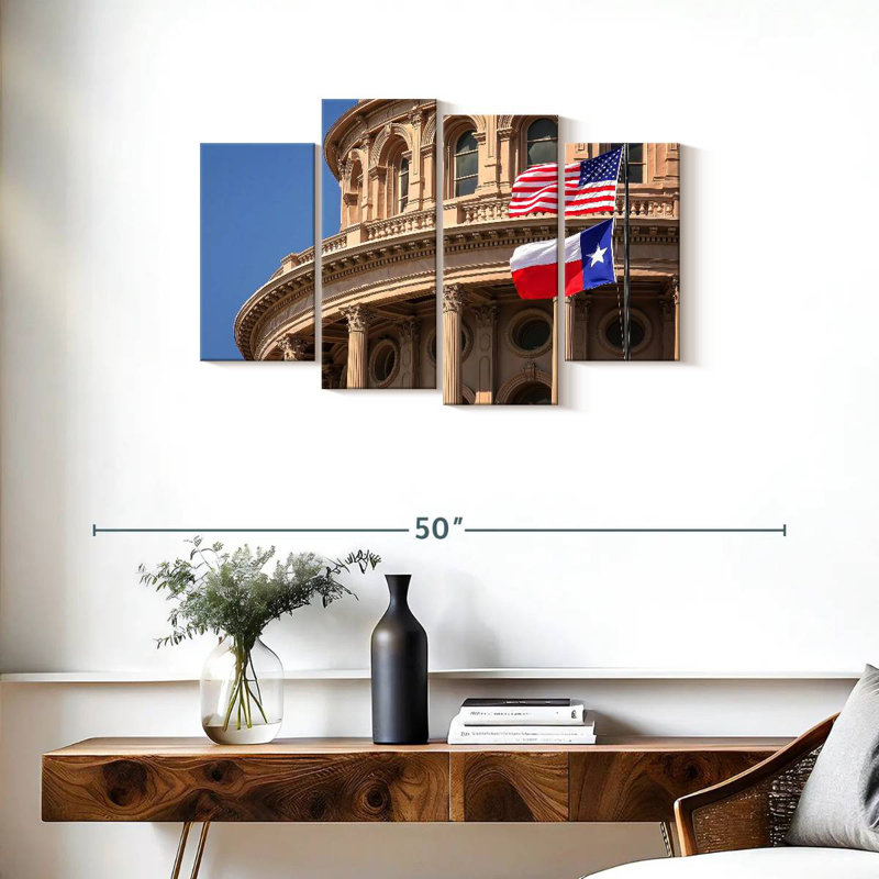 Drapeaux de Nicci au Texas Capitol, H 22 po x l 36 po