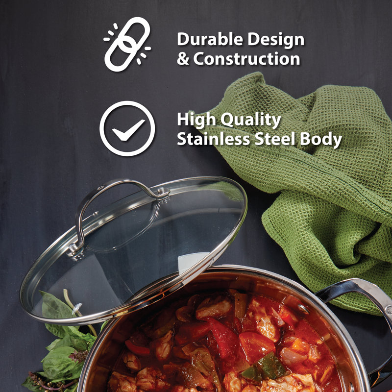 Stainless Steel Non-Stick Frying Pan, 8"