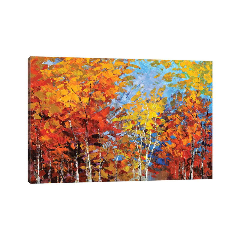 Autumn Hillside by Tatiana Iliina - Painting on Canvas, 66.04 cm H x 45.72 cm W x 3.175 cm D, Wrapped Canvas