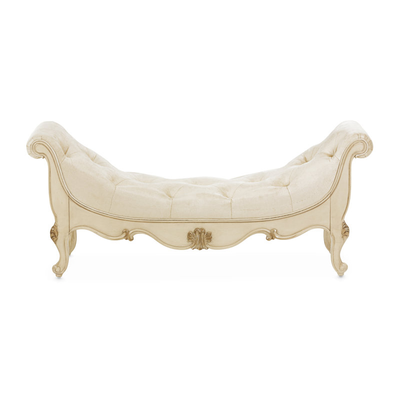Platine De Royale Upholstered Bench, Champagne
