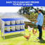Boîtes de nidification en métal pour poules-8 boîtes de nidification pour poulets avec pattes de fixation pour œufs, boîtes de pondeuses murales pour poules et poulailler, bleu