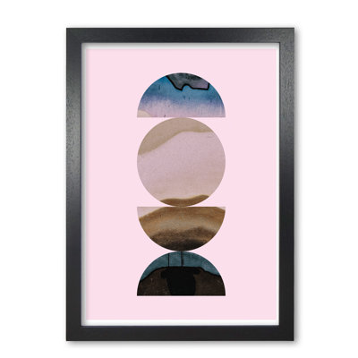 Abstract Circles Pink Background - Print