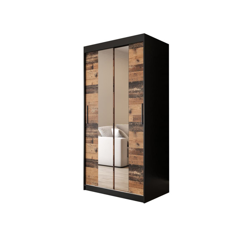 Mykiyah 2 Door Manufactured Wood Wardrobe