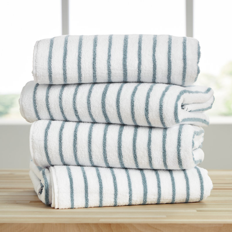 100% Cotton Cabana Beach Towel, Light Blue