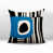 Turquoise/Black/Off-White Abstract