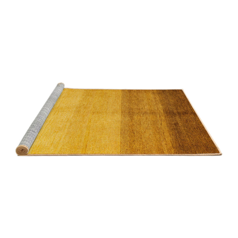 100% Machine Washable Abstract 4303 Area Rug, Round 6'