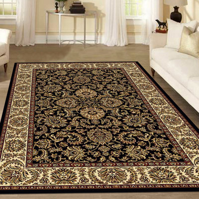 Tapis décoratif noir/beige imbler oriental