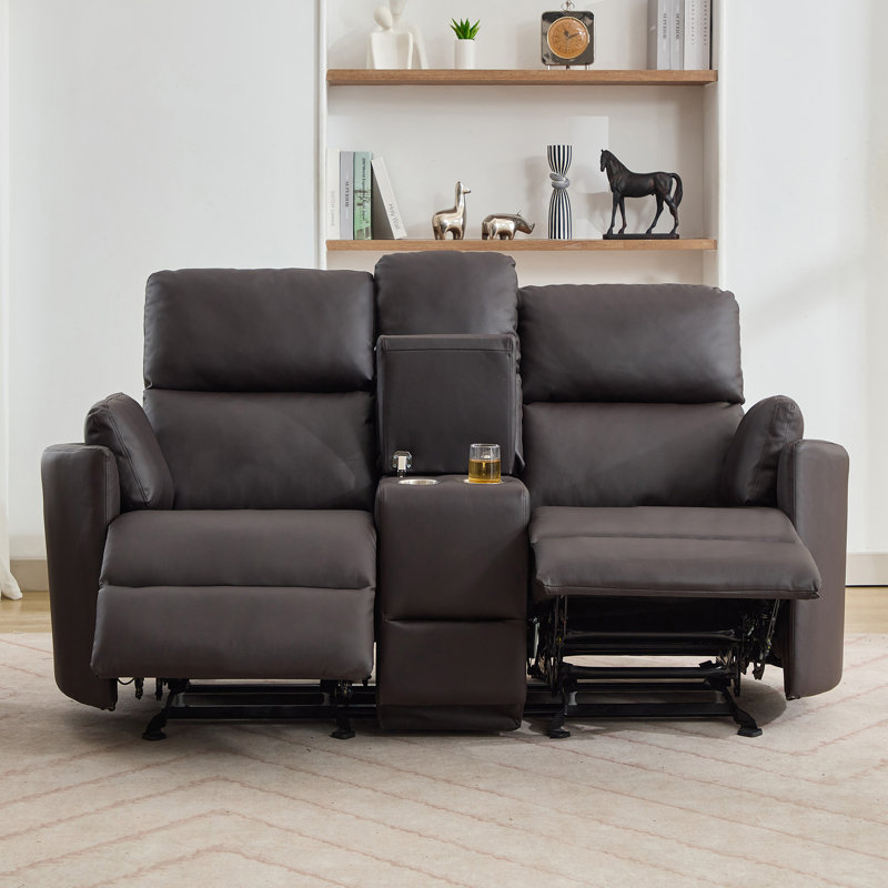 Hudson 2 Seater Faux Leather Sofa, Brown