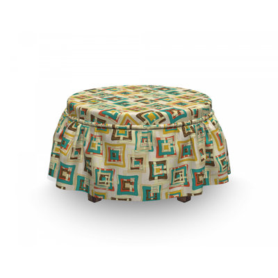 Ensemble de housse pour 2 pièces à motif de artful géométrique à motif en forme de puzzle