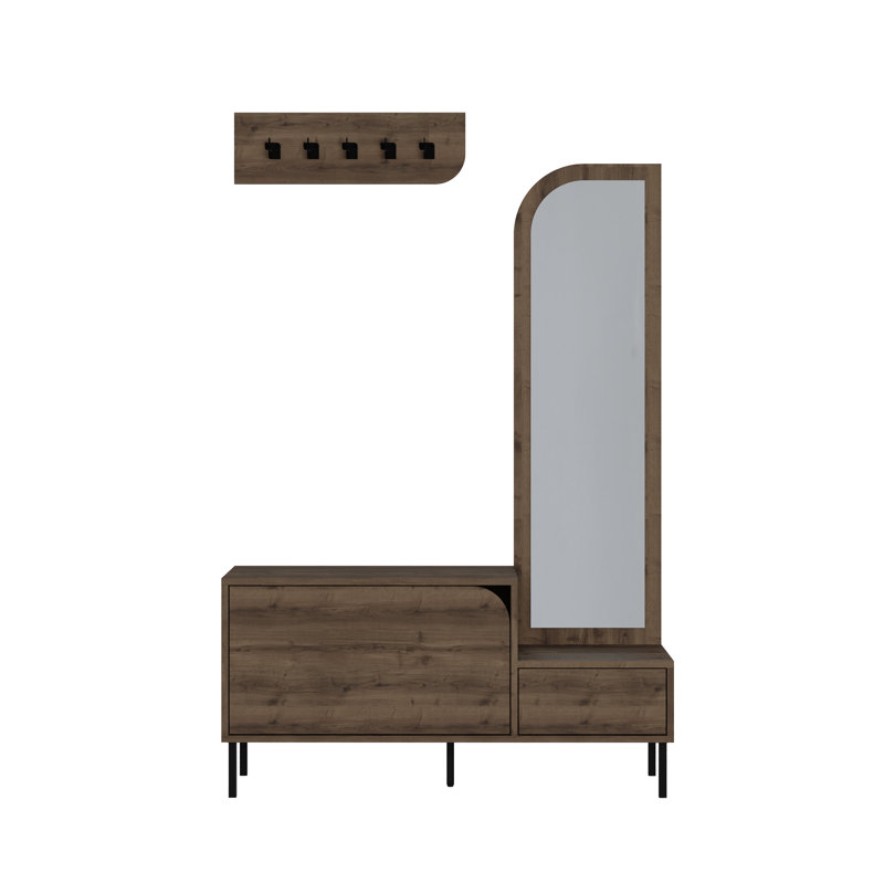 Bernett Hall Tree 112 Wide, Dark Oak