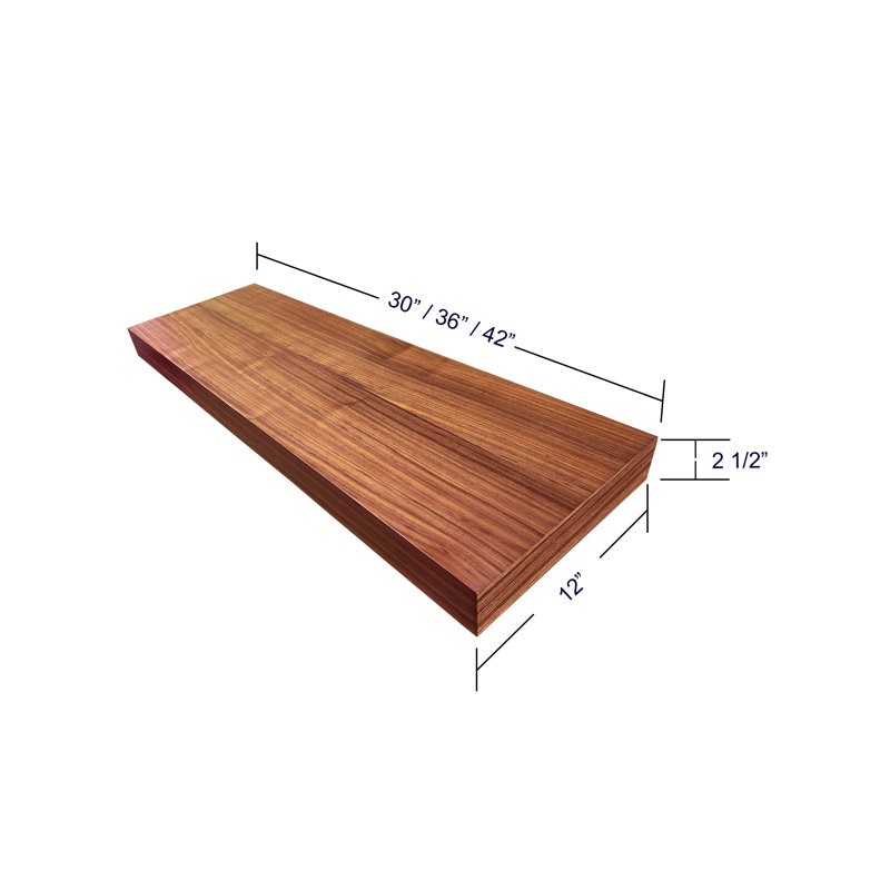 Yoad Floating Shelf, 2.5" H x 42" W x 12" D