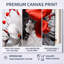 Red Grey Botanical Symphony I - Abstract Botanicals, reproduction d'art sur toile encadrée-658111339-617513405-626420740