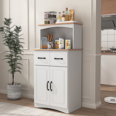 Armoire de cuisine, armoire de rangement pour micro-ondes avec tiroir de rangement, armoire de hall d'entrée
