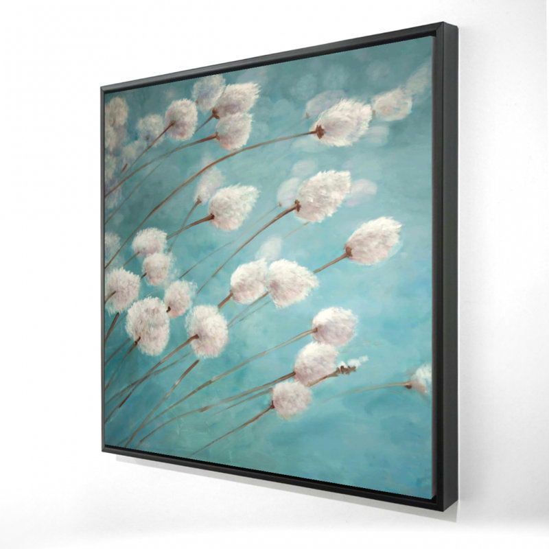 Les plantes de coton dans le vent | Décor romantique sur toile