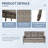 Valierius 3-Piece Outdoor Wicker Patio Furniture With 3 Seat Sofa, Rattan Coversation Set With Water Resistant Cushions-111720331-111720332