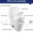 One Ceramic Toilet, 1.1/1.6 Flushing, 15.55 In Comfort Height, White, Soft Close Seat, And Approved White &