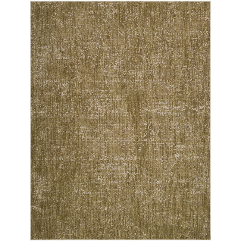 Tapis tissé à la machine, Olive, Rectangle 6 pi 7 po x 9 pi