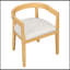 Ensemble de table de salle à manger 7 pièces avec 6 chaises à dossier demi-tonneau-390415788