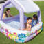 Intex: Sun Shade Pool - piscine gonflable carrée pour enfants de 52 po, auvent amovible, scène de dinosaure colorée, jeu d'eau dans la cour Splash-Wade, tout-petits - enfants de 2 ans et plus-130704035-96993764