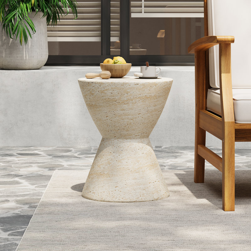 Table d'appoint Tyche Northrup, Travertine
