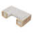 Coussin beige / structure jaune