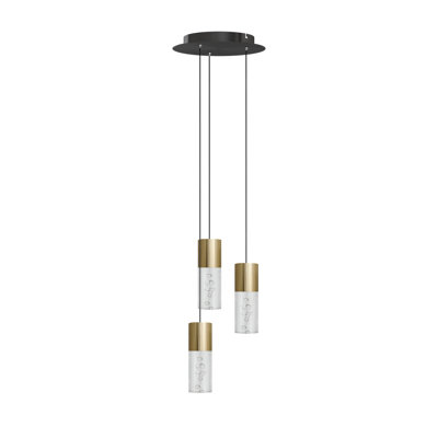 Luminaire suspendu cylindrique à 3 lumières DEL Andromedae