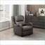 Fauteuil inclinable inclinable en similicuir gris ardoise inclinable | Gris | Cadre en bois massif-1368130288