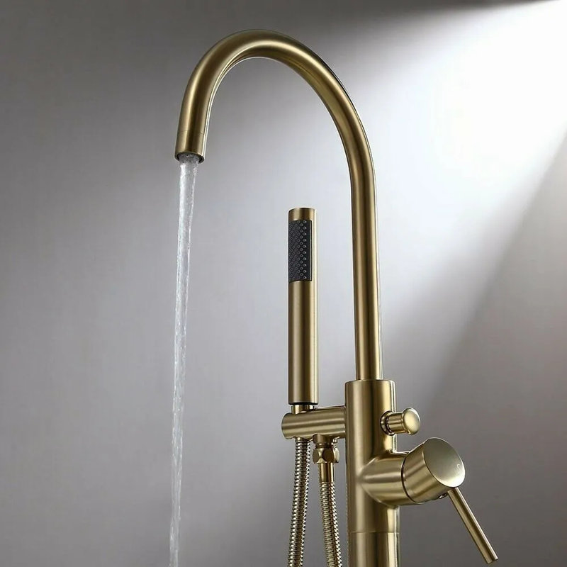 2 Handle Waterfall Faucet, Brushed Gold