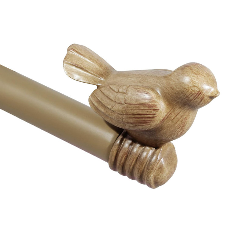 Tringle à rideaux simple réglable Kolb, 48 po à 84 po, Beige