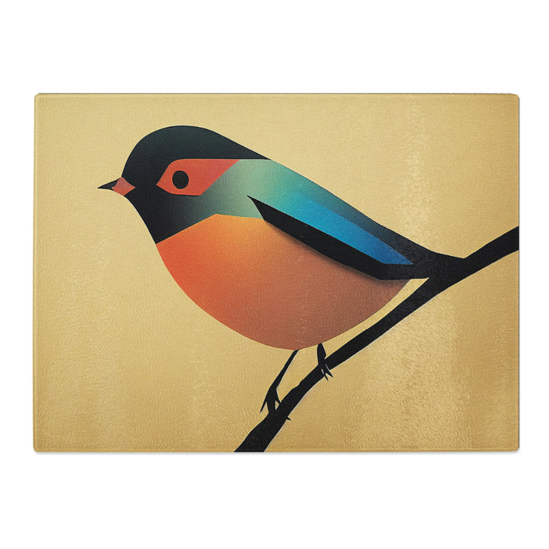 Enthralling Robin Bird  Glass Chopping Board
