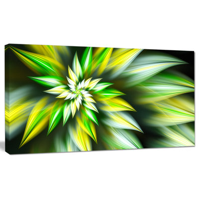 « exotiques vert-spirale fractale », impression sur toile