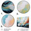 Fusion bleu azur et blanc - art mural abstrait en métal MT131768-372931624