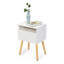 Table de chevet moderne 2 pièces avec tiroirs et tablettes, idéale pour les meubles de chambre à coucher et de salon