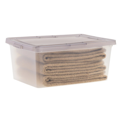 IRIS 17 Qt [4.25 Gal] Snap Top Plastic Storage Box
