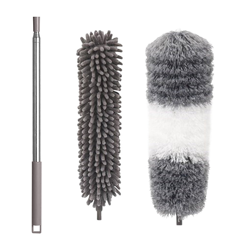 Stain removal brush Microfiber Duster 100 Inch Telescopic Washable Detachable Dusting Brush Microfiber Extendable Duster