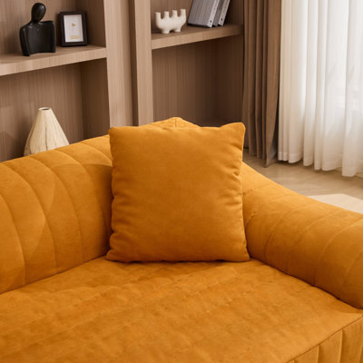Causeuse moderne en similicuir 2 places, canapé surdimensionné équipé de 2 coussins décoratifs, canapé spacieux pour salon, appartement et petit espace
