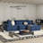 Vicenzo Boneless 110.5" LAF Compression Sofa-In-A-Box Sectional Sofa, Porcelain Chenille-104584421-104584422