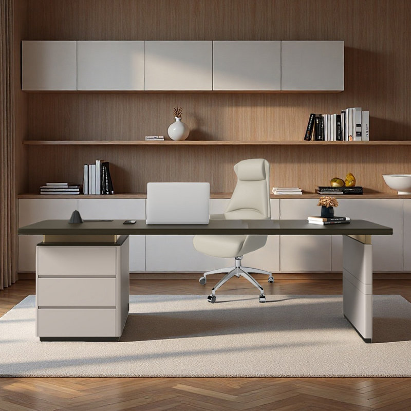 Bureau, bureau simple, piano, finition laquée, H 29,53 po x l 78,74 po x P 27,56 po