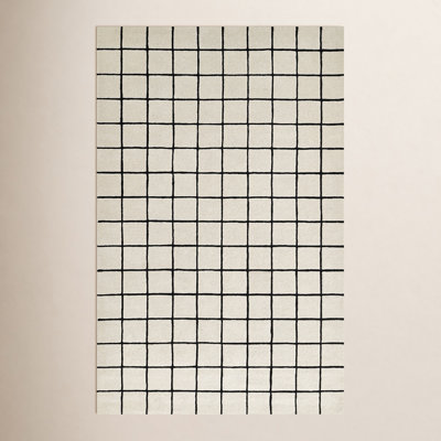 Montara Ivory Hand-Tufted Geometric Wool Rug