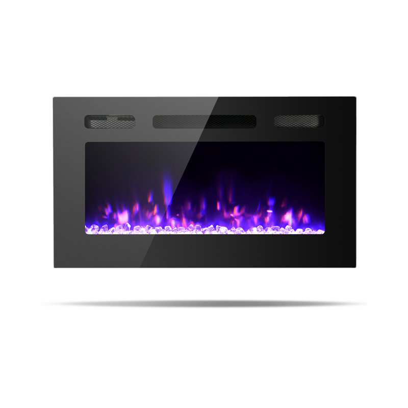 Orren Ellis Electric Fireplace, 17" H x 30'' W x 4.09" D