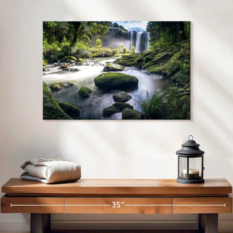 Cascade d'Alvord en forêt, H 16 po x l 24 po